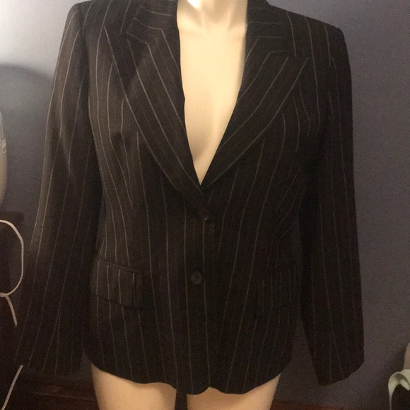 MICHAEL Michael Kors Jackets & Blazers - Michael Kors black jacket red&white pinstripe